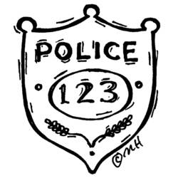 着色页: 警官 (行业和专业) #105470 - 免费可打印着色页