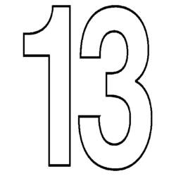 着色页: 数字 - 免费可打印着色页