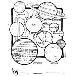 着色页: 行星(太阳系) (学习和教育) #157608 - 免费可打印着色页