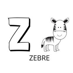 着色页: 动物字母 - 免费可打印着色页