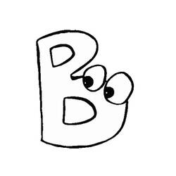 着色页: 字母B (字母和字母表) #194554 - 免费可打印着色页