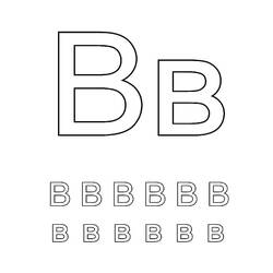 着色页: 字母B (字母和字母表) #194564 - 免费可打印着色页