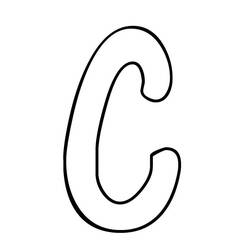 着色页: 字母C - 免费可打印着色页
