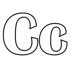 着色页: 字母C (字母和字母表) #194568 - 免费可打印着色页