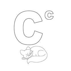着色页: 字母C (字母和字母表) #194569 - 免费可打印着色页