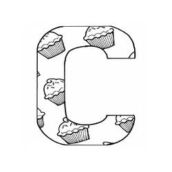 着色页: 字母C (字母和字母表) #194574 - 免费可打印着色页