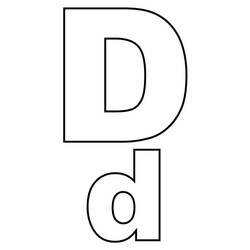 着色页: 字母D (字母和字母表) #194577 - 免费可打印着色页
