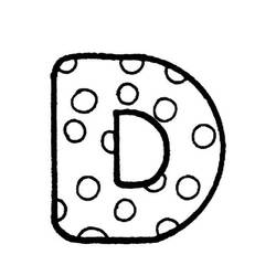 着色页: 字母D (字母和字母表) #194586 - 免费可打印着色页