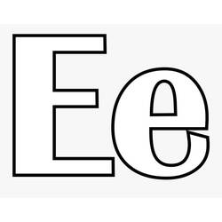 着色页: 字母E (字母和字母表) #194596 - 免费可打印着色页