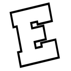 着色页: 字母E (字母和字母表) #194597 - 免费可打印着色页