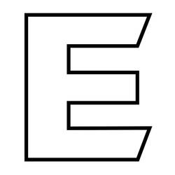 着色页: 字母E (字母和字母表) #194599 - 免费可打印着色页