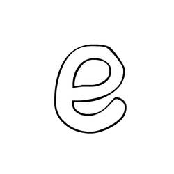 着色页: 字母E (字母和字母表) #194601 - 免费可打印着色页