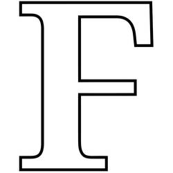 着色页: 字母F (字母和字母表) #194614 - 免费可打印着色页