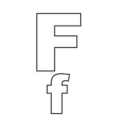 着色页: 字母F (字母和字母表) #194616 - 免费可打印着色页