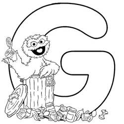 着色页: 字母G (字母和字母表) #194620 - 免费可打印着色页