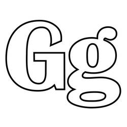 着色页: 字母G (字母和字母表) #194621 - 免费可打印着色页