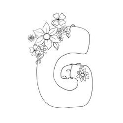 着色页: 字母G (字母和字母表) #194622 - 免费可打印着色页