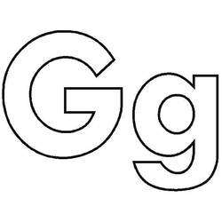 着色页: 字母G (字母和字母表) #194628 - 免费可打印着色页