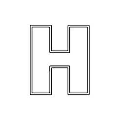 着色页: 字母H (字母和字母表) #194631 - 免费可打印着色页