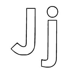 着色页: 字母J (字母和字母表) #194657 - 免费可打印着色页