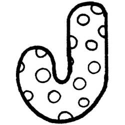 着色页: 字母J - 免费可打印着色页