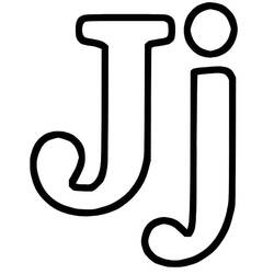 着色页: 字母J (字母和字母表) #194666 - 免费可打印着色页