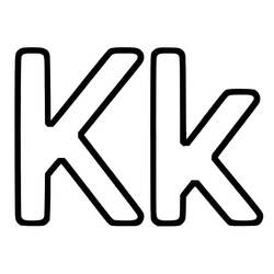 着色页: 字母K (字母和字母表) #194676 - 免费可打印着色页