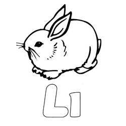 着色页: 字母L - 免费可打印着色页