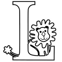 着色页: 字母L (字母和字母表) #194690 - 免费可打印着色页