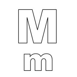 着色页: 字母M (字母和字母表) #194698 - 免费可打印着色页