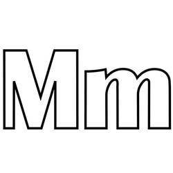 着色页: 字母M (字母和字母表) #194700 - 免费可打印着色页