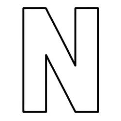 着色页: 字母N (字母和字母表) #194708 - 免费可打印着色页