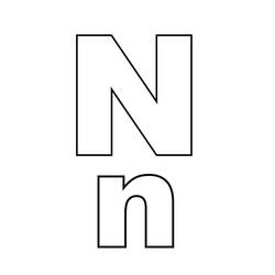 着色页: 字母N (字母和字母表) #194712 - 免费可打印着色页