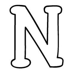 着色页: 字母N (字母和字母表) #194714 - 免费可打印着色页