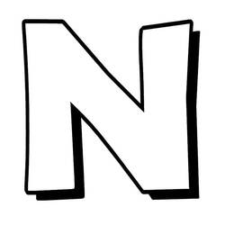 着色页: 字母N (字母和字母表) #194715 - 免费可打印着色页