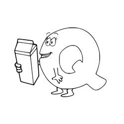 着色页: 字母Q - 免费可打印着色页