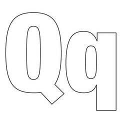 着色页: 字母Q (字母和字母表) #194748 - 免费可打印着色页