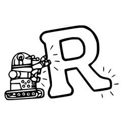 着色页: 字母R (字母和字母表) #194758 - 免费可打印着色页