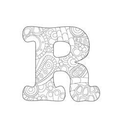 着色页: 字母R (字母和字母表) #194765 - 免费可打印着色页