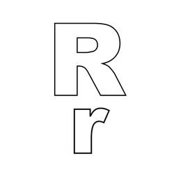 着色页: 字母R (字母和字母表) #194768 - 免费可打印着色页