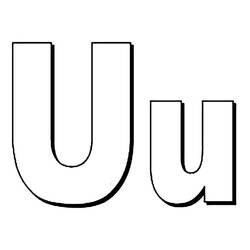 着色页: 字母U (字母和字母表) #194799 - 免费可打印着色页