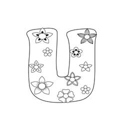 着色页: 字母U (字母和字母表) #194802 - 免费可打印着色页