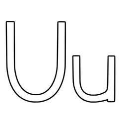 着色页: 字母U (字母和字母表) #194806 - 免费可打印着色页