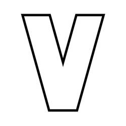 着色页: 字母V (字母和字母表) #194818 - 免费可打印着色页