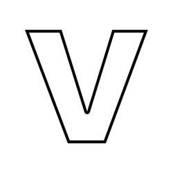 着色页: 字母V (字母和字母表) #194820 - 免费可打印着色页