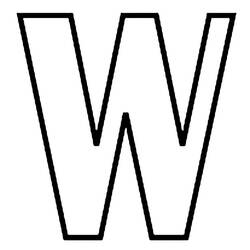 着色页: 字母W (字母和字母表) #194823 - 免费可打印着色页