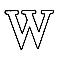 着色页: 字母W (字母和字母表) #194827 - 免费可打印着色页