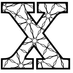 着色页: 字母X (字母和字母表) #194838 - 免费可打印着色页