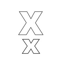 着色页: 字母X (字母和字母表) #194841 - 免费可打印着色页