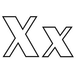 着色页: 字母X (字母和字母表) #194845 - 免费可打印着色页